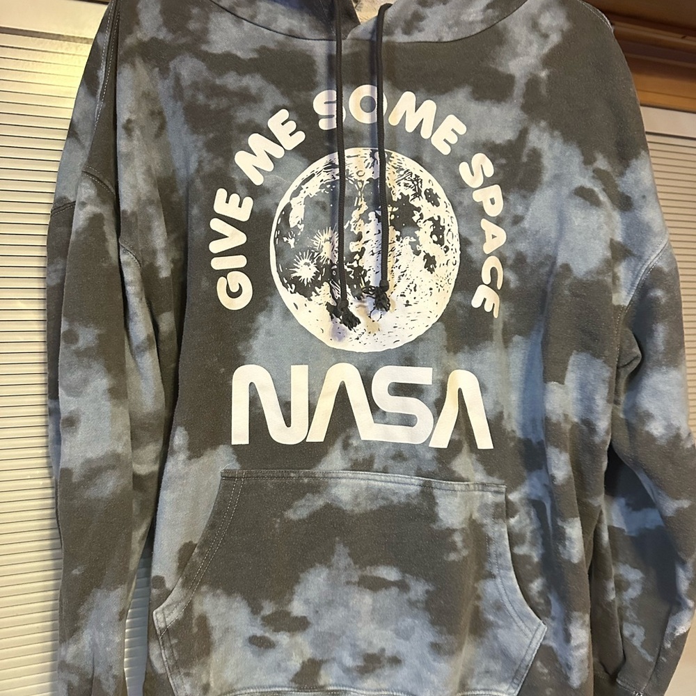 NASA Tie-Dye Hoodie - Blue and Gray